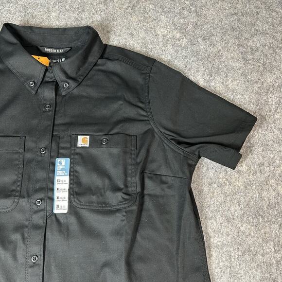 Carhartt Shirt Womens XL Rugged Professional Relaxed Fit Canvas Workwear - Picture 2 of 7